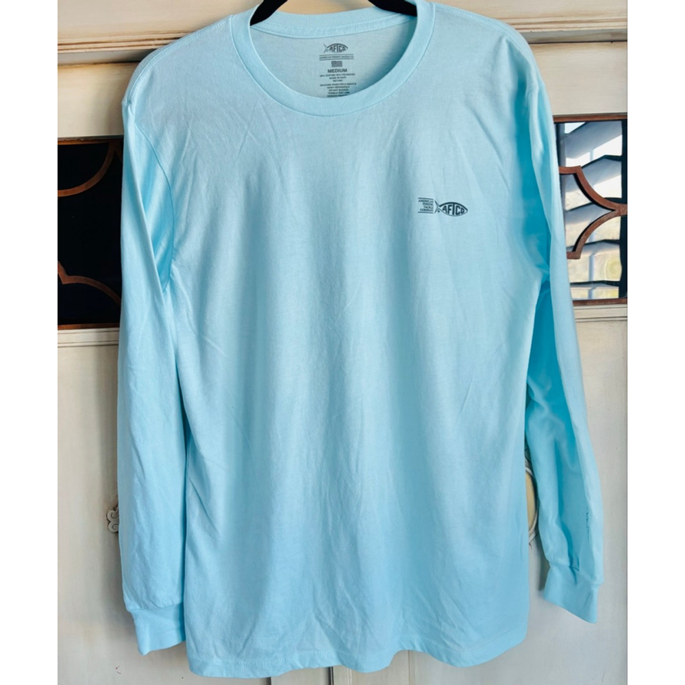 EUC AFTCO Unisex Billfish Stack Longsleeve T-Shirt | Sz Med